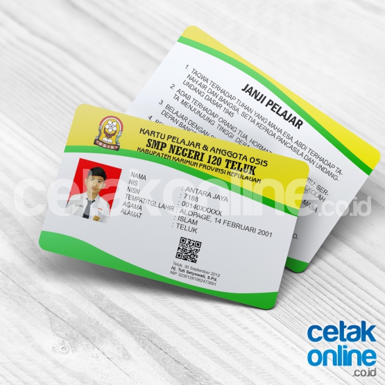 Kartu Pelajar PVC ID Card Putih