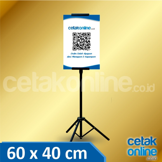 Tripod Banner 1 sisi 60x40 cm (Rangka + Foamboard) 