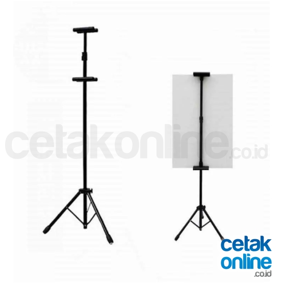 Tripod Banner 1 sisi 50x70 cm (Rangka + Foamboard) 