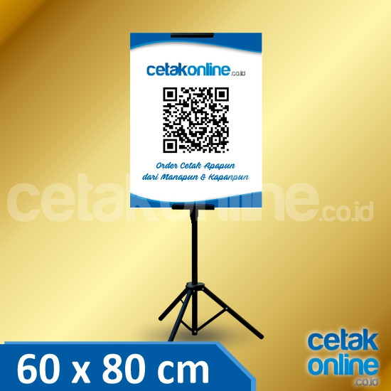 Tripod Banner 1 sisi 60x80 cm (Rangka + Foamboard) 