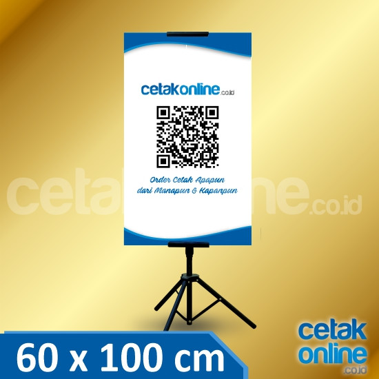 Tripod Banner 1 sisi 60x100 cm (Rangka + Foamboard) 