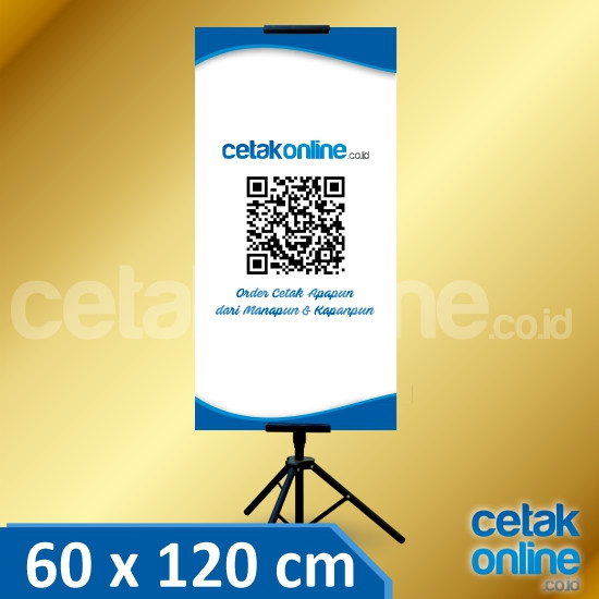 Tripod Banner 1 sisi 60x120 cm (Rangka + Foamboard) 