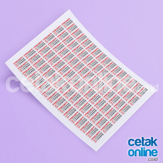 Stiker Segel Pecah Telur (Stiker Garansi) A3 Tanpa Cutting