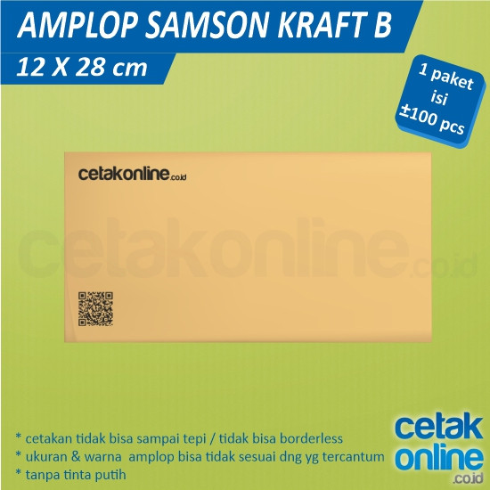 Amplop Coklat Samson Kraft B (12 x 28 cm)