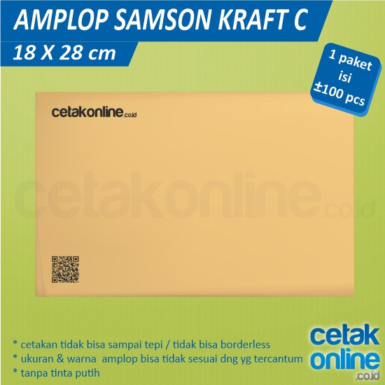 Amplop Coklat Samson Kraft C (18 x 28 cm)