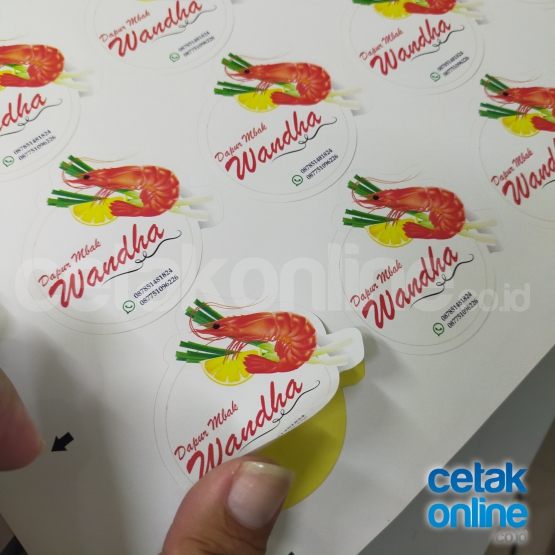 Paket Print & Kiss Cut Stiker Vinil Susu Putih