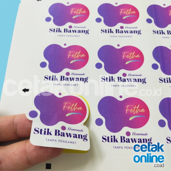 Paket Print & Kiss Cut Stiker Vinil Susu Putih