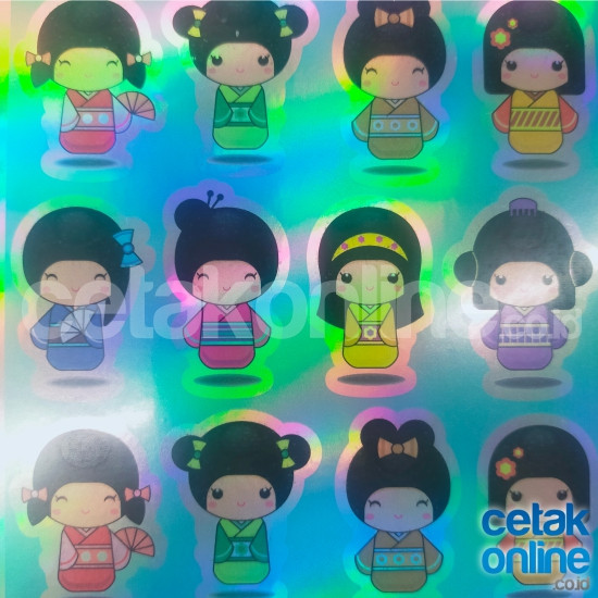 Stiker Hologram Pelangi