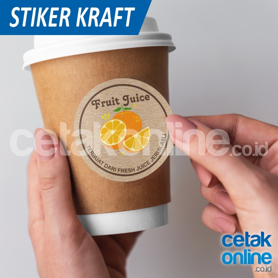 Stiker Kraft Coklat