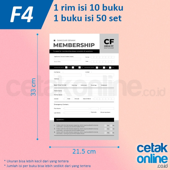 Form F4
