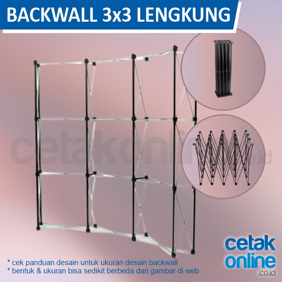 Backwall 3x3 Frame Lengkung