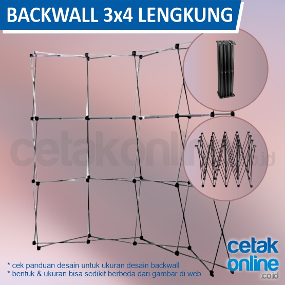 Backwall 3x4 Frame Lengkung