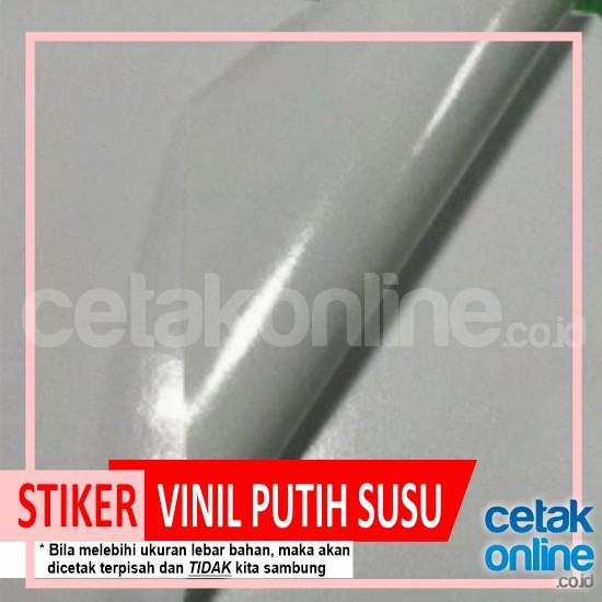 Stiker Vinil Putih Susu