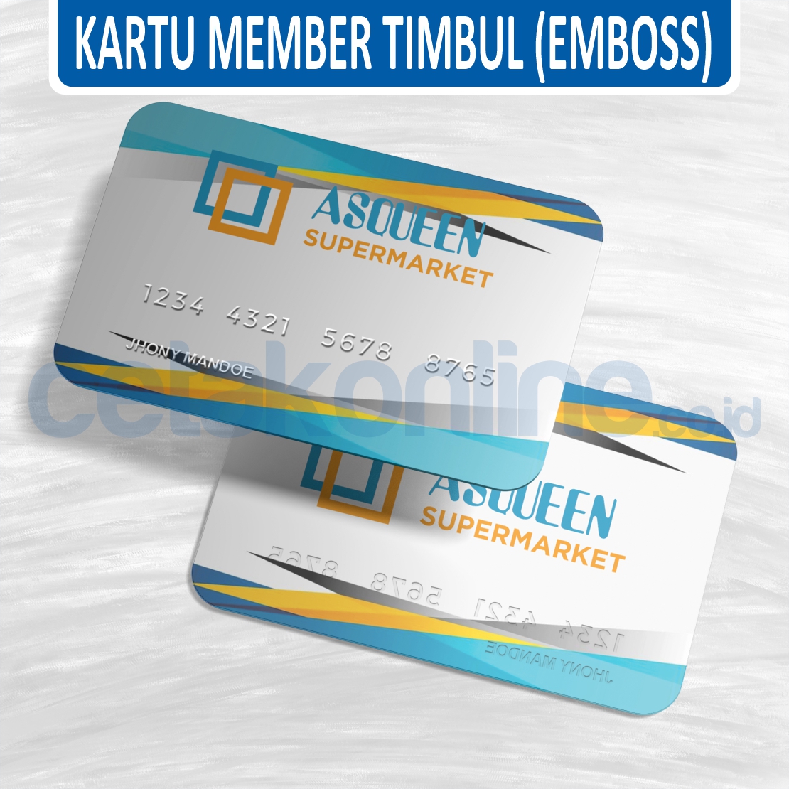 Kartu Member Timbul / Embos