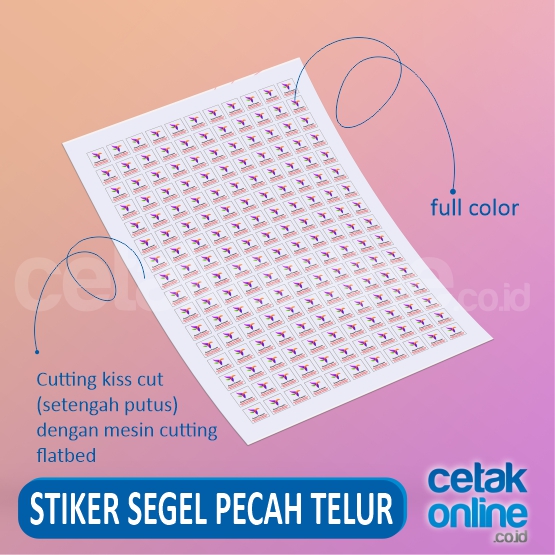 Stiker Segel Pecah Telur (Stiker Garansi) A3 Dengan Cutting