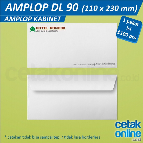 Amplop Putih Kabinet 90 (11 x 23 cm)
