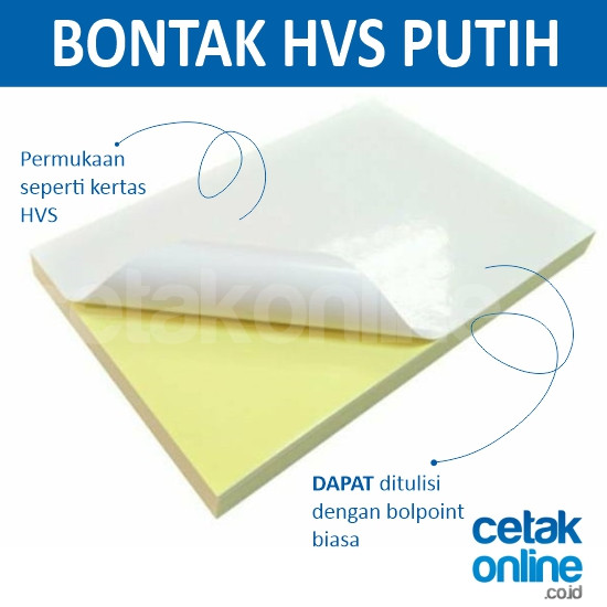 Paket Print & Kiss Cut Stiker Bontax HVS Putih