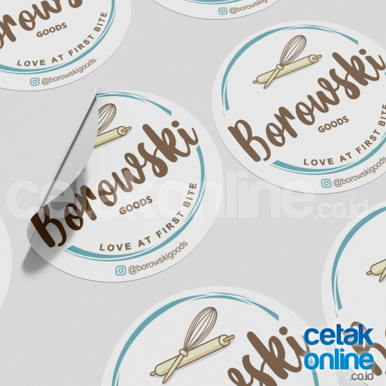 Paket Print & Kiss Cut Stiker Vinil Susu Putih