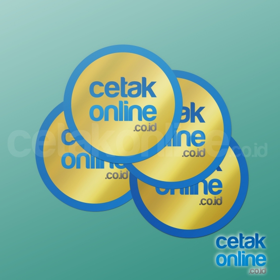 Stiker Metalik Gold