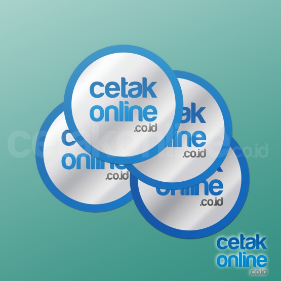 Stiker Metalik Silver
