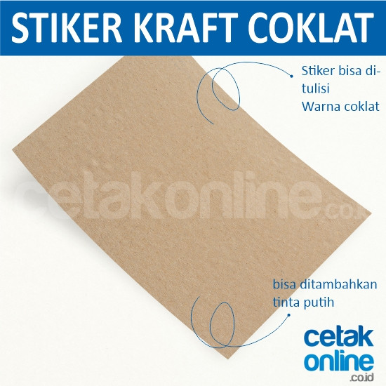Stiker Kraft Coklat