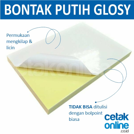 Stiker Bontak Putih Susu