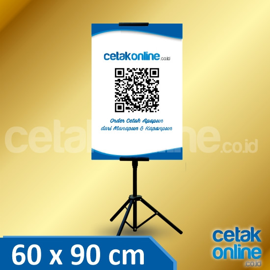 Tripod Banner 1 sisi 60x90 cm (Rangka + Impraboard) 