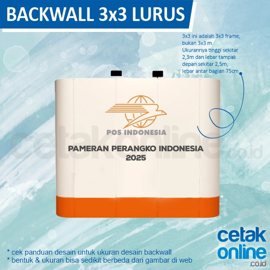 Backwall 3x3 Frame Lurus