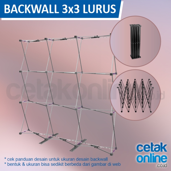Backwall 3x3 Frame Lurus
