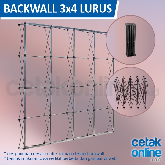 Backwall 3x4 Frame Lurus