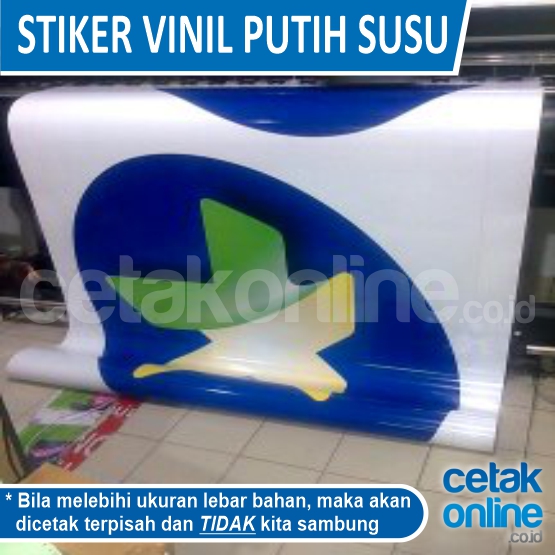 Stiker Vinil Putih Susu