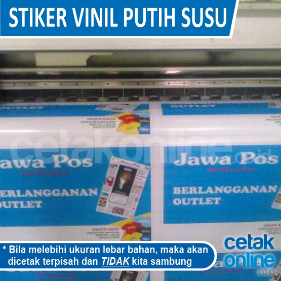 Stiker Vinil Putih Susu