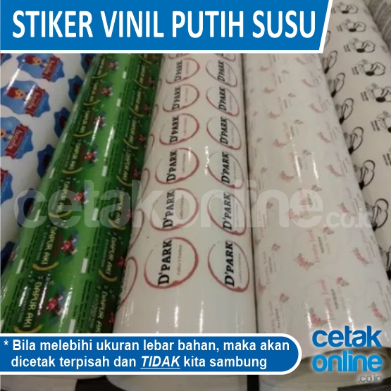 Stiker Vinil Putih Susu