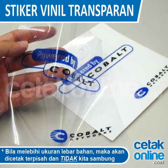 Stiker Vinil Transparan