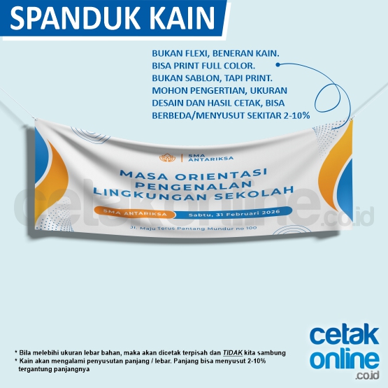 Spanduk Kain Satin (Peles)