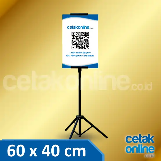 Tripod Banner 1 sisi 60x40 cm (Rangka + Foamboard) 