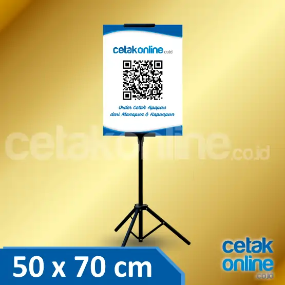 Tripod Banner 2 sisi 50x70 cm (Rangka + Foamboard) 