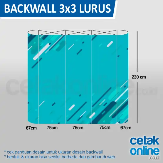 Backwall 3x3 Frame Lurus