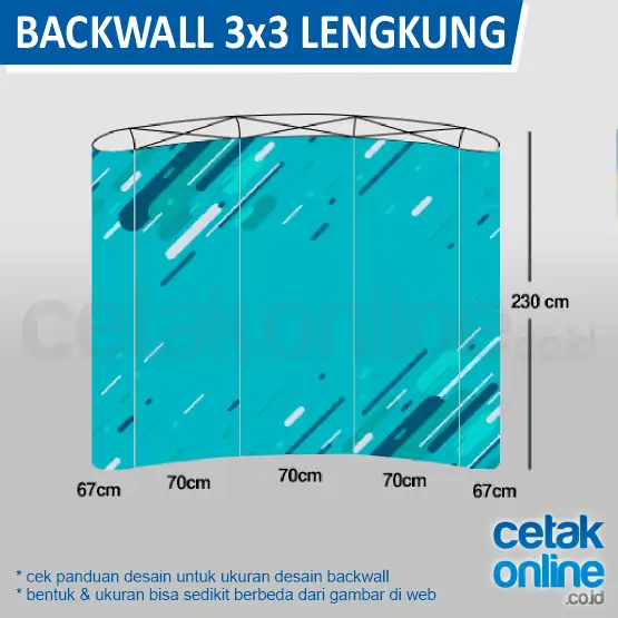 Backwall 3x3 Frame Lengkung