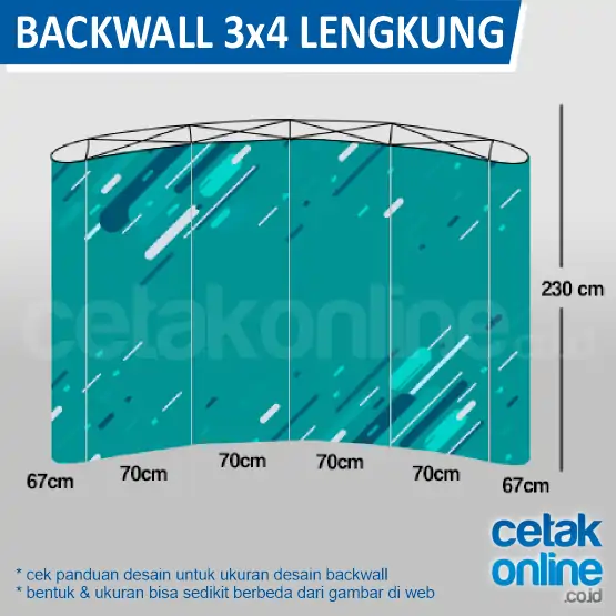 Backwall 3x4 Frame Lengkung