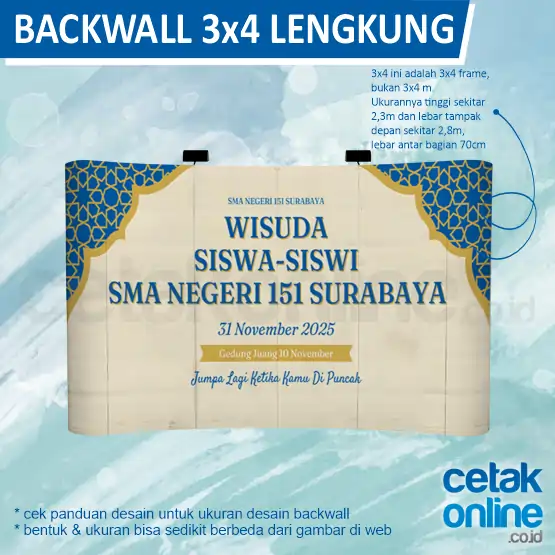 Backwall 3x4 Frame Lengkung