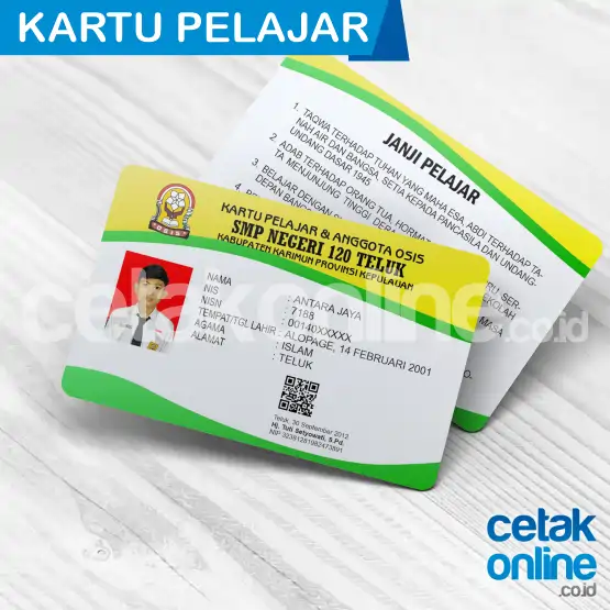 Kartu Pelajar PVC ID Card Putih