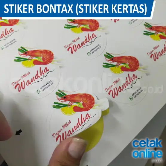 Bontak Chromo Susu (Stiker Kertas Putih Mengkilap)