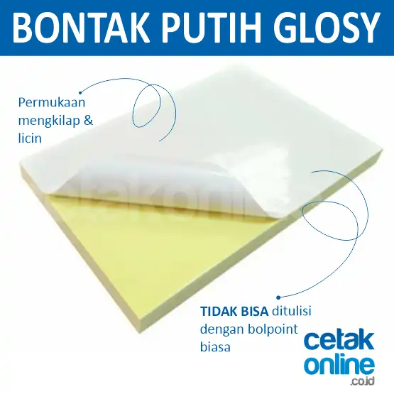 Bontak Chromo Susu (Stiker Kertas Putih Mengkilap)