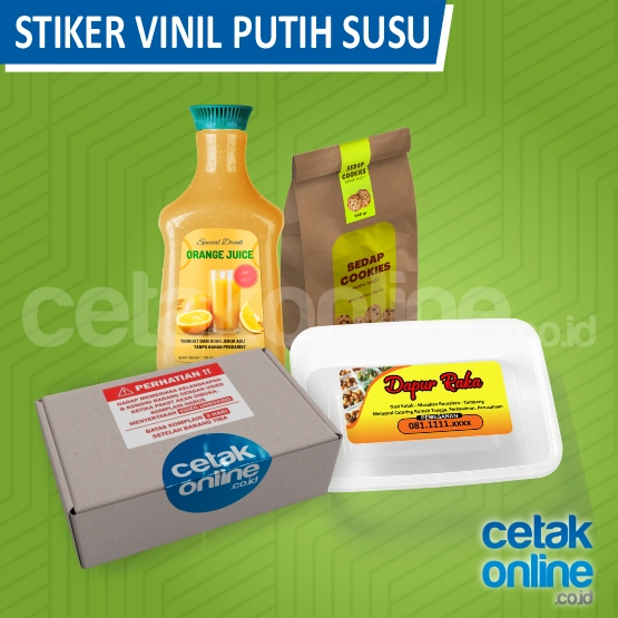 Vinil Putih Susu Glosy (Stiker Plastik Putih Mengkilap)