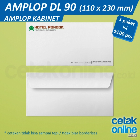 Amplop Putih Kabinet 90 (11 x 23 cm)