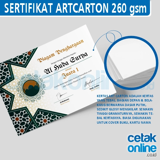 Art Carton 260 gsm