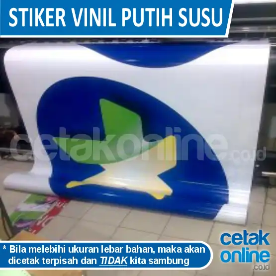 Stiker Vinil Putih Susu