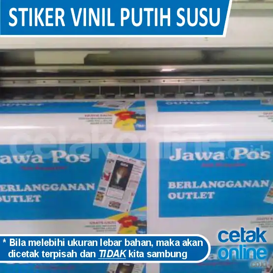 Stiker Vinil Putih Susu