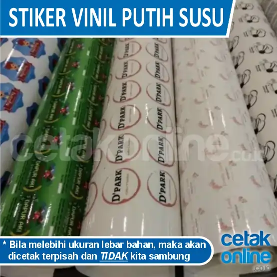 Stiker Vinil Putih Susu